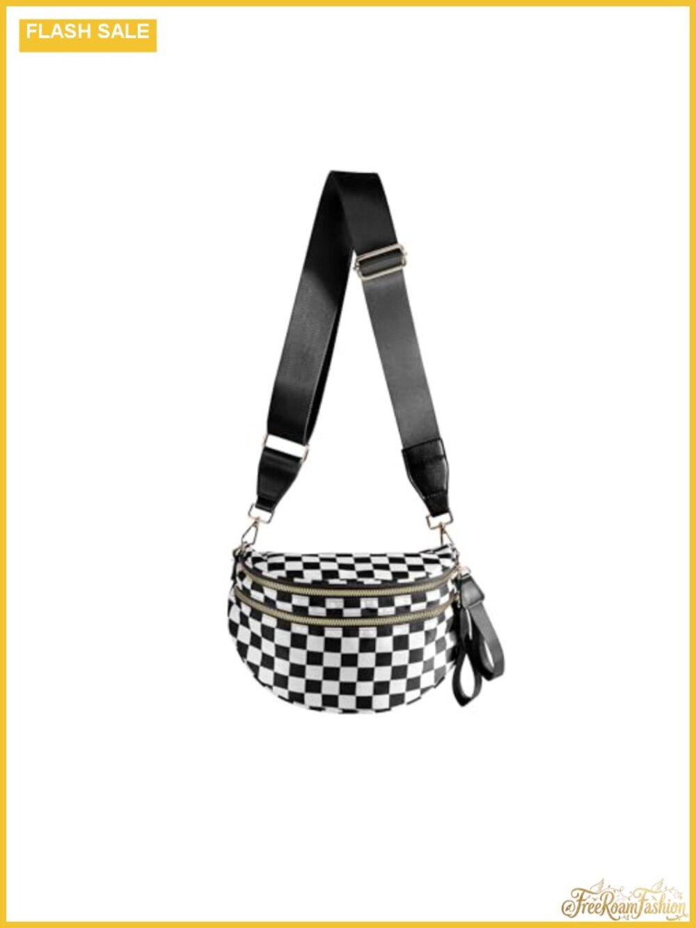 Checkered Nylon Crossbody Bag Bum Bag Handbags for Women